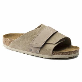 Dámské Kyoto Birkenstock Semišové Šedé Hnědé | CZ 419PJJ